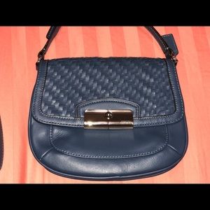 Coach Kristine woven  leather parchment